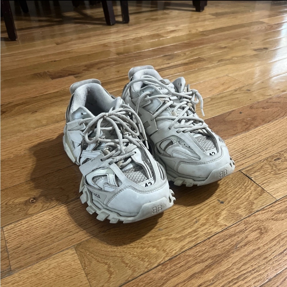 Balenciaga Cream Athletic Sneakers